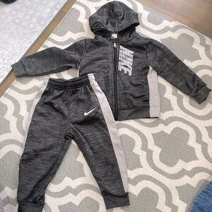 Nike dri-fit grey Tracksuit set 24m - euc